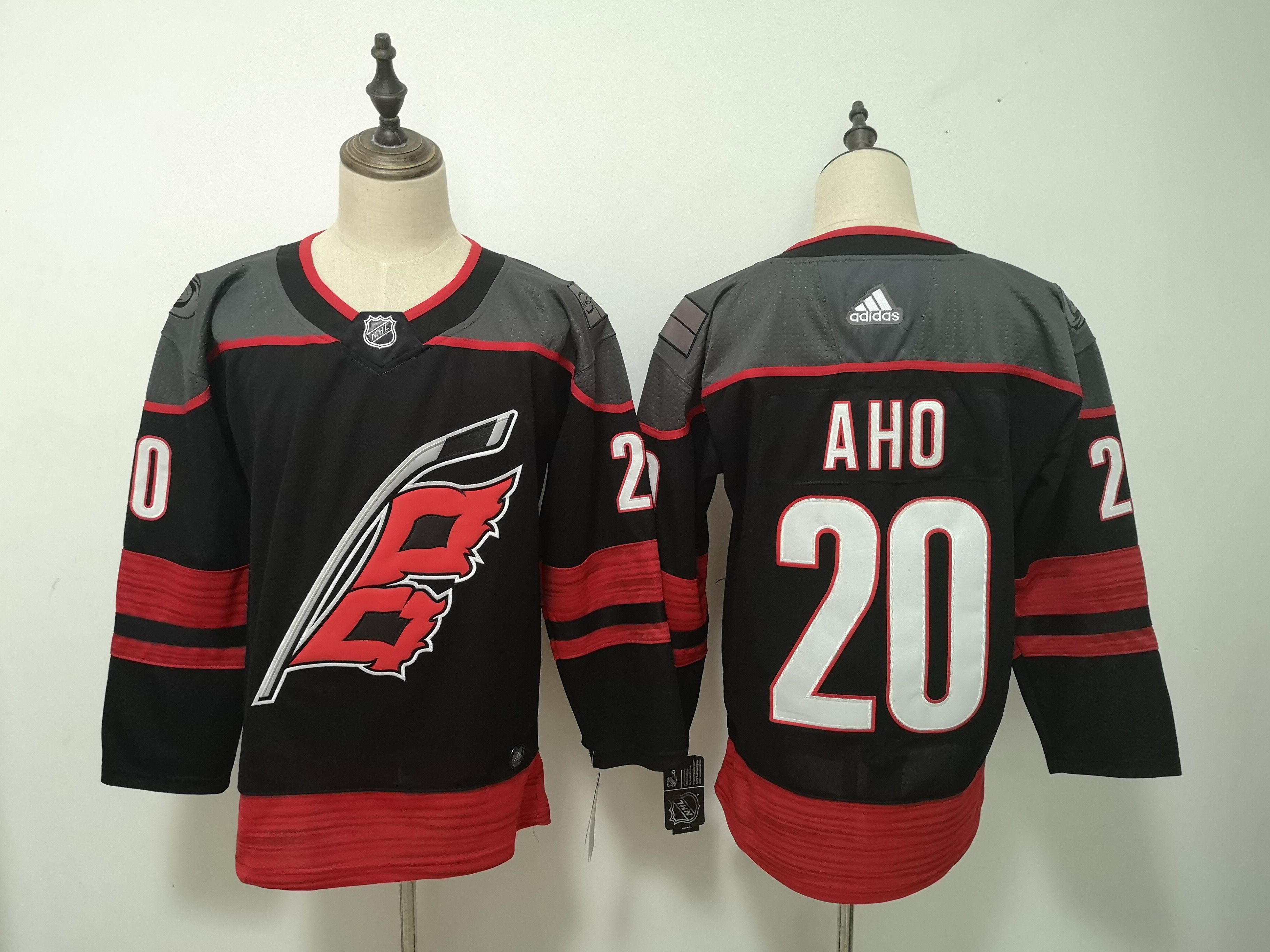 Adidas Men Carolina Hurricanes #20 Aho black NHL Jersey->carolina hurricanes->NHL Jersey